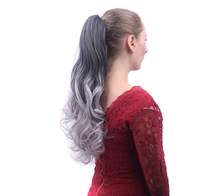 Vibrant Gradient Color Clip-In Ponytail Wig for Stunning Looks - Image 11