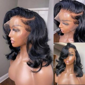 Women's Transparent Lace Forehead Wig in Solid Color - Stylish & Versatile