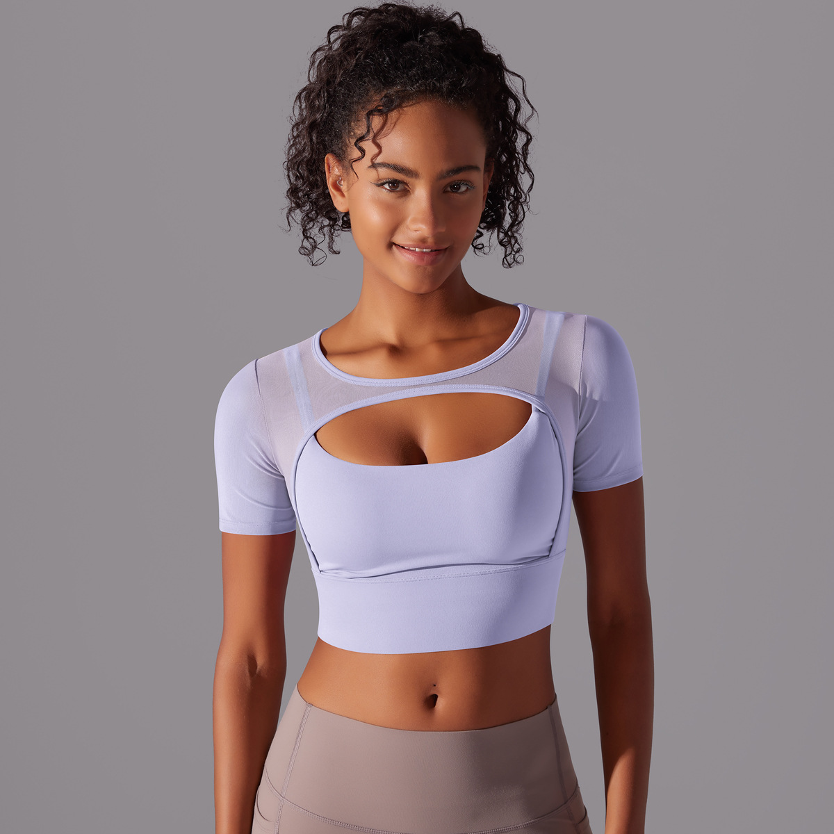 Double Layer Yoga Top for Women - Stylish Fitness Activewear - Image 7