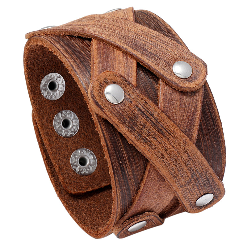 Stylish Retro Multi-Layer Leather Bracelet - Timeless Vintage Accessory - Image 2