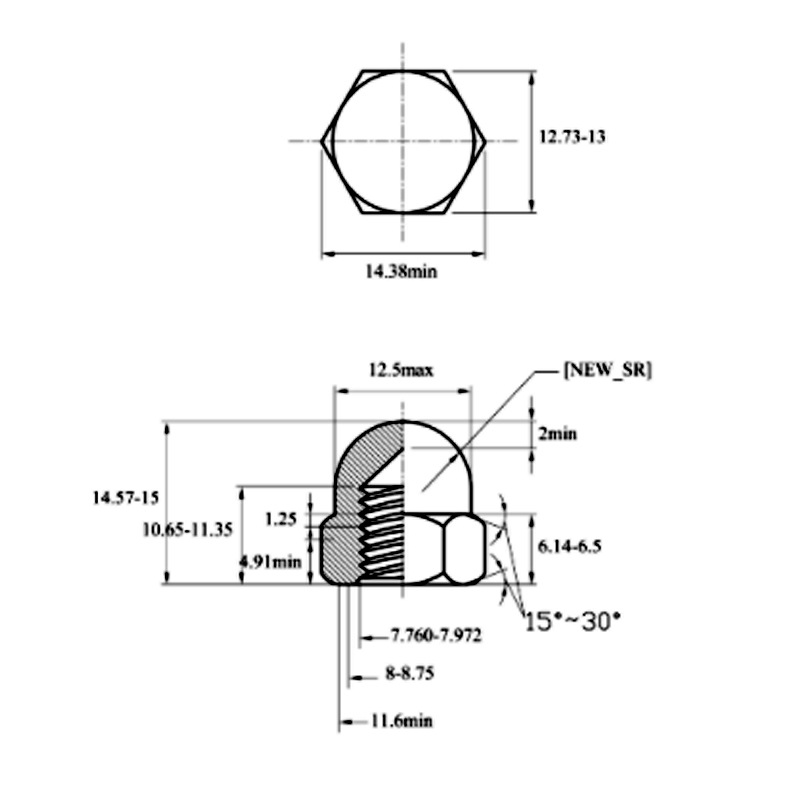 Integrated Cap Semicircle Ball Nut Screw Cap - Premium Quality Fastening Solution