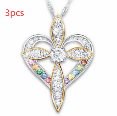 Stylish Heart Shaped Cross Pendant - Fashion Jewelry for Every Occasion - Image 10