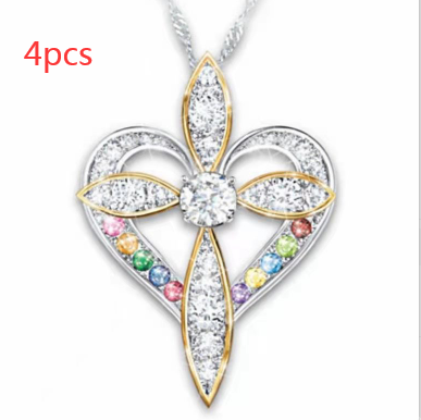 Stylish Heart Shaped Cross Pendant - Fashion Jewelry for Every Occasion - Image 11