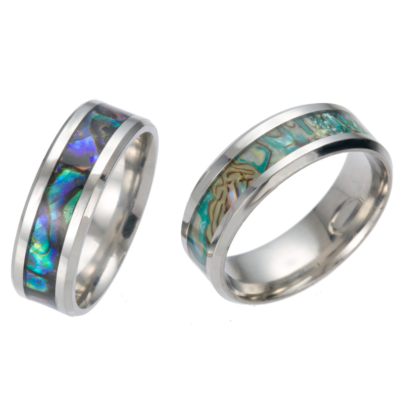 High-End Titanium Steel Color Shell Ring for Men - Trendy Gift from Europe & USA - Image 2