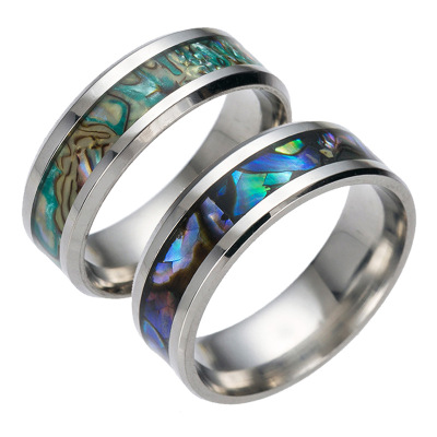 High-End Titanium Steel Color Shell Ring for Men - Trendy Gift from Europe & USA - Image 3