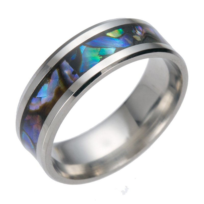 High-End Titanium Steel Color Shell Ring for Men - Trendy Gift from Europe & USA - Image 4