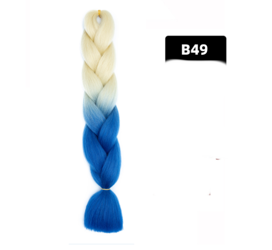 Colorful Big Braid African High-Temperature Silk Wig with Gradient Design - Image 4