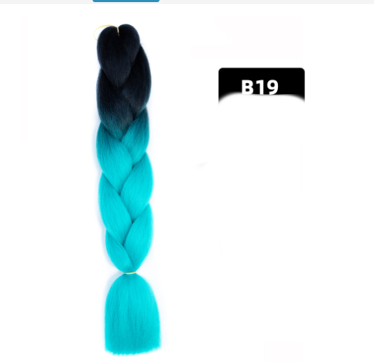 Colorful Big Braid African High-Temperature Silk Wig with Gradient Design - Image 6