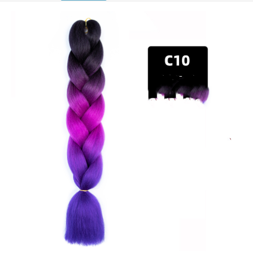 Colorful Big Braid African High-Temperature Silk Wig with Gradient Design - Image 20