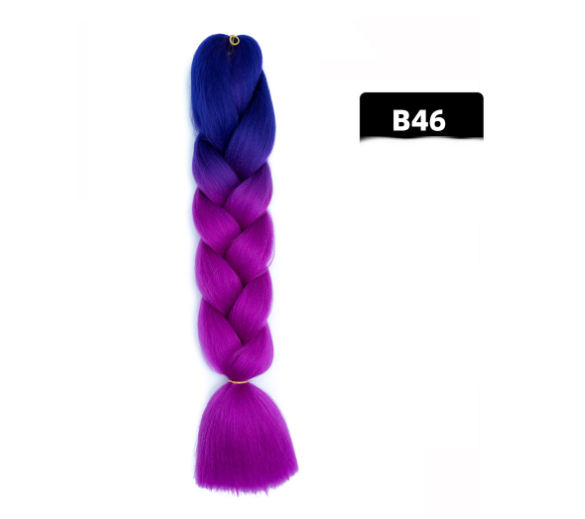 Colorful Big Braid African High-Temperature Silk Wig with Gradient Design - Image 37