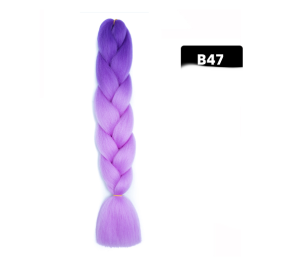 Colorful Big Braid African High-Temperature Silk Wig with Gradient Design - Image 40