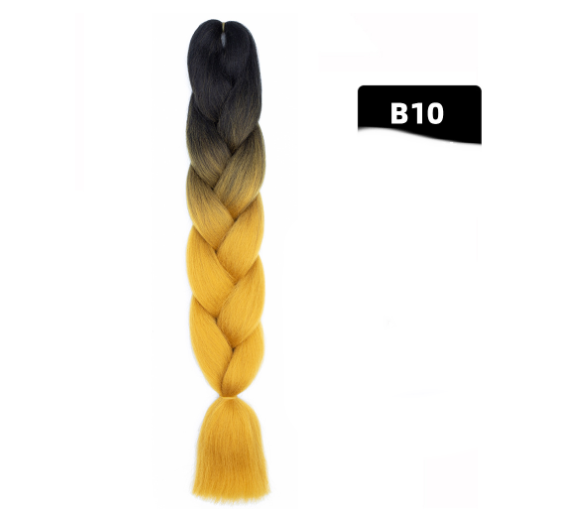 Colorful Big Braid African High-Temperature Silk Wig with Gradient Design - Image 41