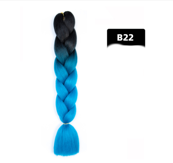 Colorful Big Braid African High-Temperature Silk Wig with Gradient Design - Image 47