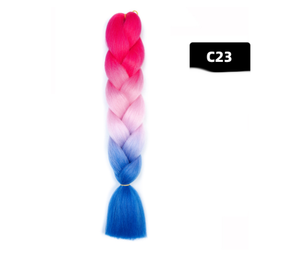 Colorful Big Braid African High-Temperature Silk Wig with Gradient Design - Image 49