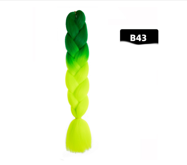 Colorful Big Braid African High-Temperature Silk Wig with Gradient Design - Image 53