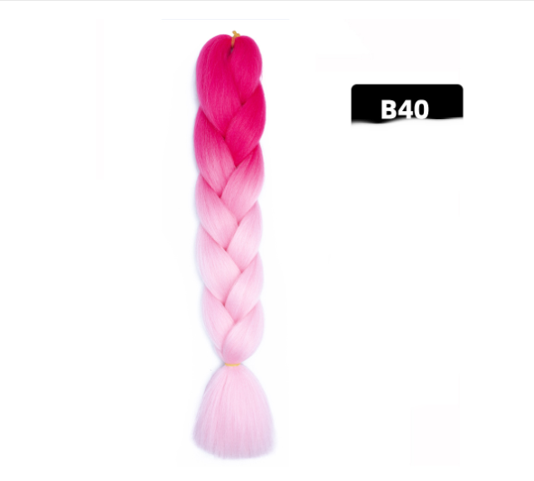 Colorful Big Braid African High-Temperature Silk Wig with Gradient Design - Image 54