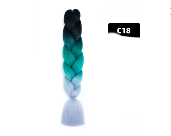 Colorful Big Braid African High-Temperature Silk Wig with Gradient Design - Image 56