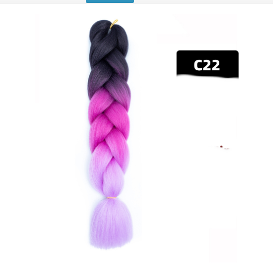 Colorful Big Braid African High-Temperature Silk Wig with Gradient Design - Image 57