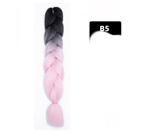 Colorful Big Braid African High-Temperature Silk Wig with Gradient Design - Image 58