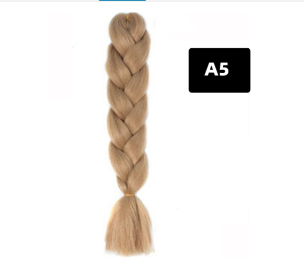 Colorful Big Braid African High-Temperature Silk Wig with Gradient Design - Image 60