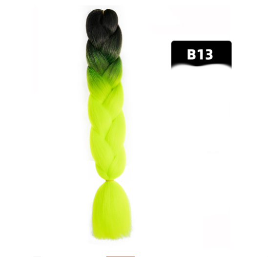 Colorful Big Braid African High-Temperature Silk Wig with Gradient Design - Image 66