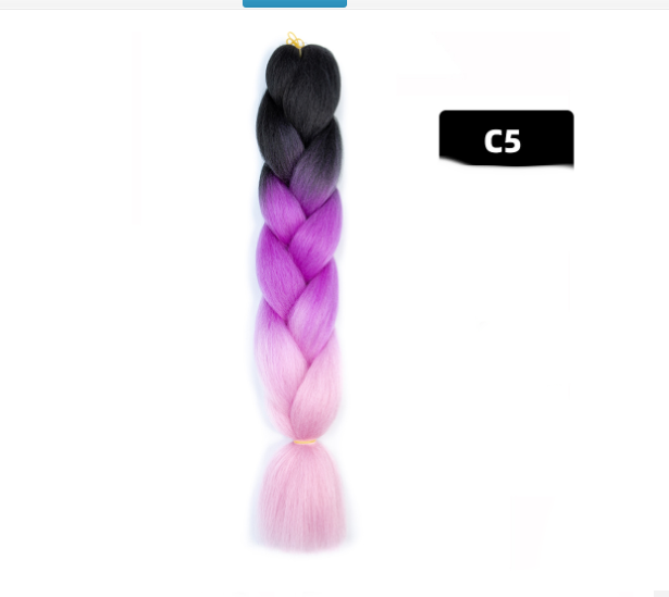 Colorful Big Braid African High-Temperature Silk Wig with Gradient Design - Image 69