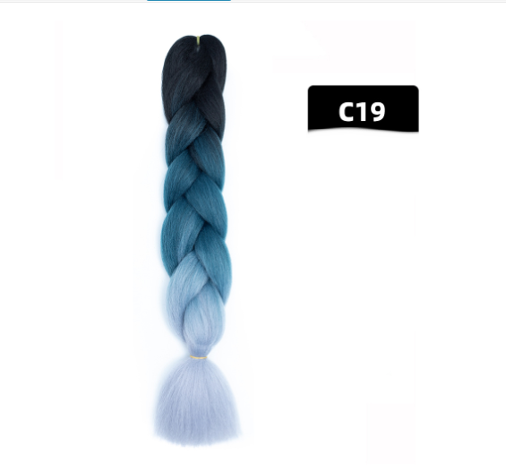 Colorful Big Braid African High-Temperature Silk Wig with Gradient Design - Image 70