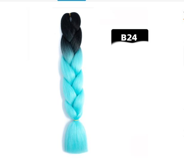 Colorful Big Braid African High-Temperature Silk Wig with Gradient Design - Image 72