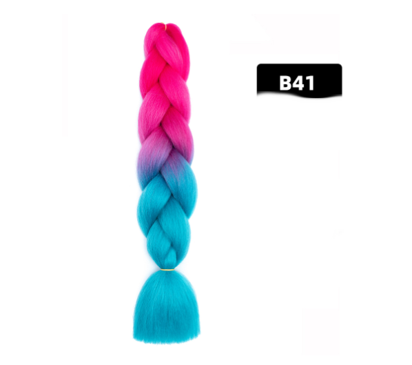 Colorful Big Braid African High-Temperature Silk Wig with Gradient Design - Image 76