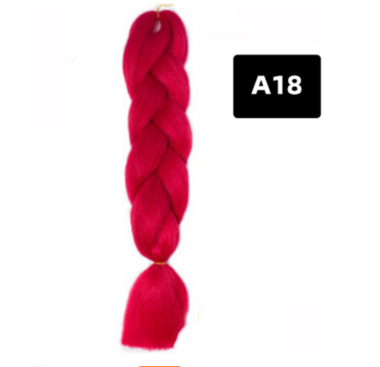 Colorful Big Braid African High-Temperature Silk Wig with Gradient Design - Image 83