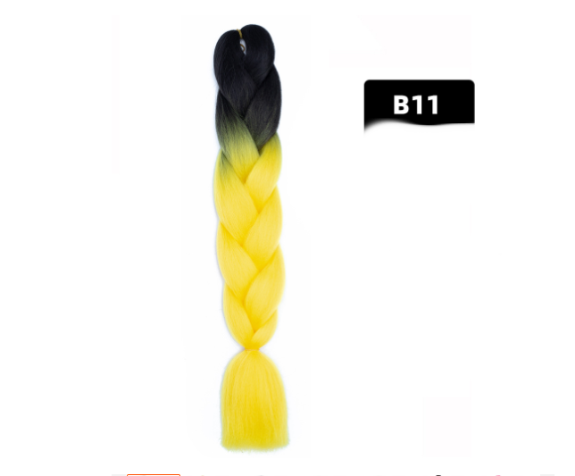 Colorful Big Braid African High-Temperature Silk Wig with Gradient Design - Image 92