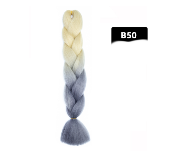 Colorful Big Braid African High-Temperature Silk Wig with Gradient Design - Image 93