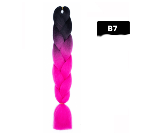 Colorful Big Braid African High-Temperature Silk Wig with Gradient Design - Image 100