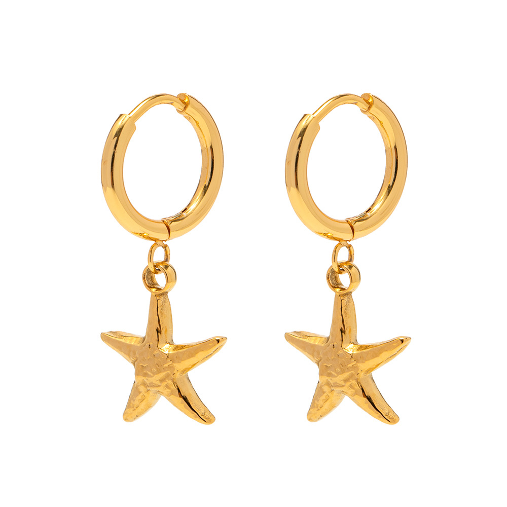 18K Gold Stainless Steel Starfish Pendant for Women - Versatile All-Match Jewelry - Image 9