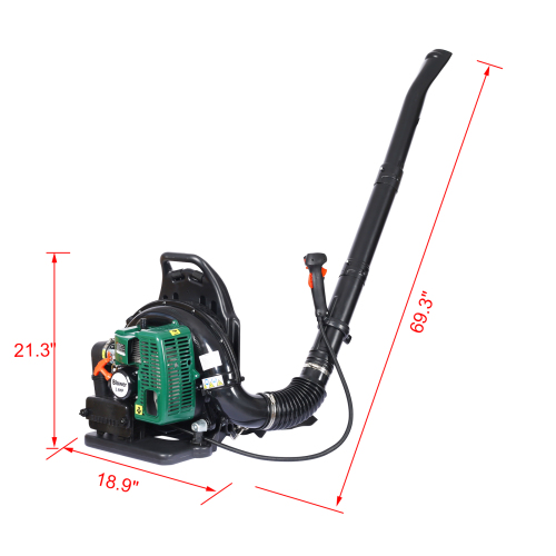 Powerful 2-Stroke Backpack Leaf Blower - 63.3cc Gas Engine, 3.6HP, 750CFM - Image 4