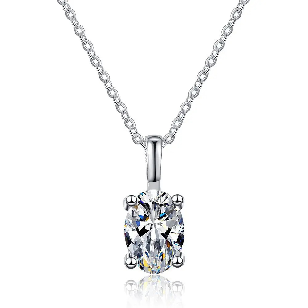 1 Carat D Color Moissanite Necklace - Stunning Brilliance & Elegance - Image 2