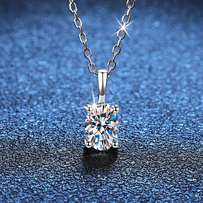 1 Carat D Color Moissanite Necklace - Stunning Brilliance & Elegance - Image 8