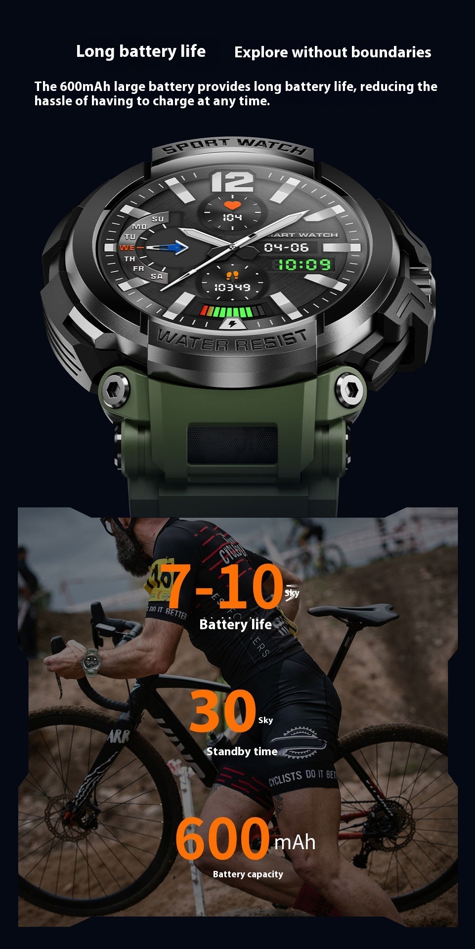 Bluetooth-Compatible Smart Watch with Calling, Heart Rate, Blood Pressure, Blood Oxygen & Sleep Monitoring - Image 2