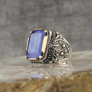 Vintage National Style Textured Two-Tone Ring - Unique Artisan Jewelry