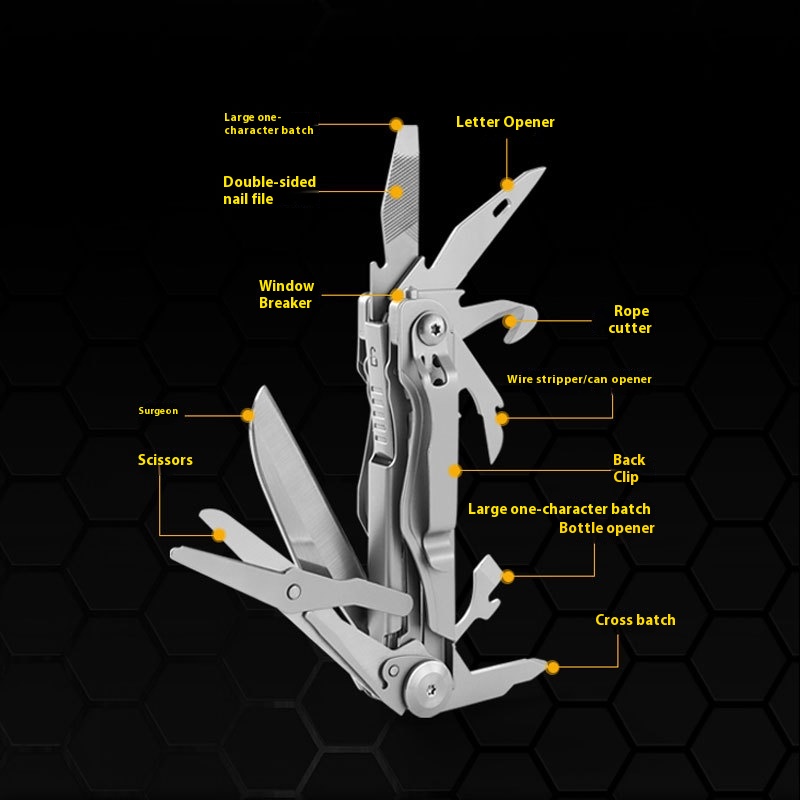 Versatile Pocket Knife with Stainless Steel Scissors - Portable Multipurpose Tool - Image 6