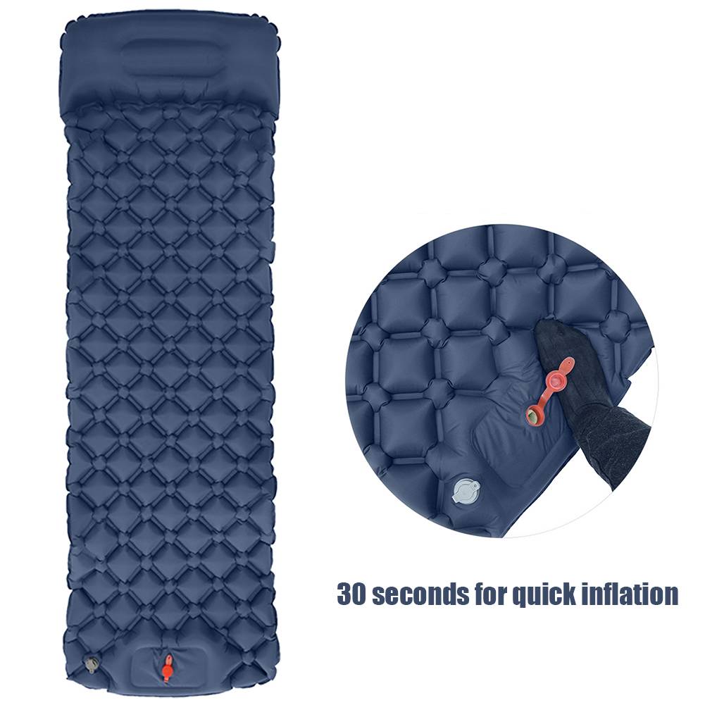 Ultralight Inflatable Camping Sleeping Pad with Pillows - Travel Mat for Hiking and Trekking, Foldable Air Cushion - Image 4
