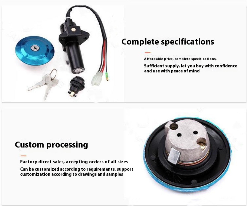 YBR125 Motorcycle Lock Set - Ignition, Tank Cover & Electric Door Lock - Image 4