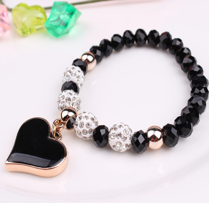 Elastic Crystal Heart Bracelets & Bangles - Stylish Jewelry for Every Occasion - Image 4