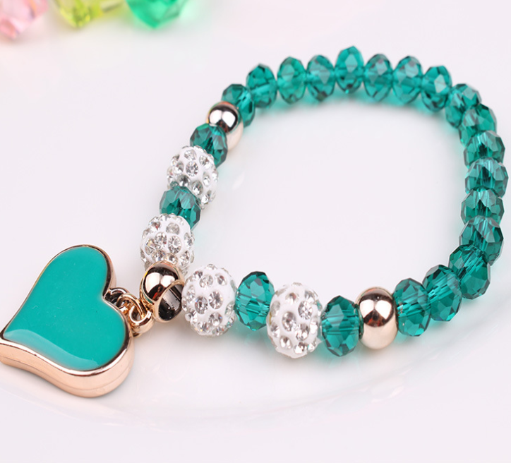 Elastic Crystal Heart Bracelets & Bangles - Stylish Jewelry for Every Occasion - Image 5