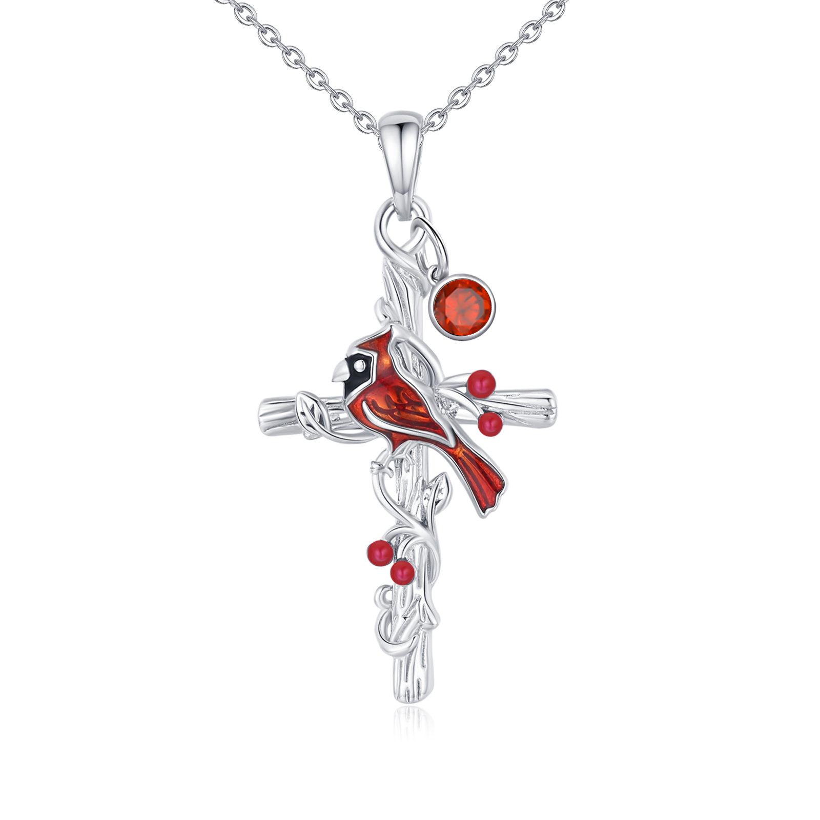 Cardinal Cross Birthstone Necklace - Stunning Jewelry Gift for All Occasions - Image 5