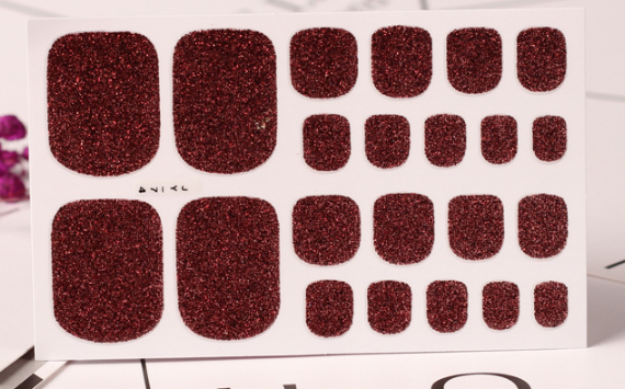 22 Solid Color Nail Art Stickers - Green Onion Powder Foot Design Stickers - Image 7