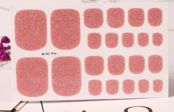 22 Solid Color Nail Art Stickers - Green Onion Powder Foot Design Stickers - Image 10