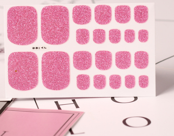 22 Solid Color Nail Art Stickers - Green Onion Powder Foot Design Stickers - Image 11