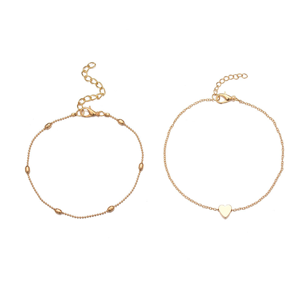 Big Love Anklet with Oval Bead Chain - Stylish and Unique Accessory - Image 2