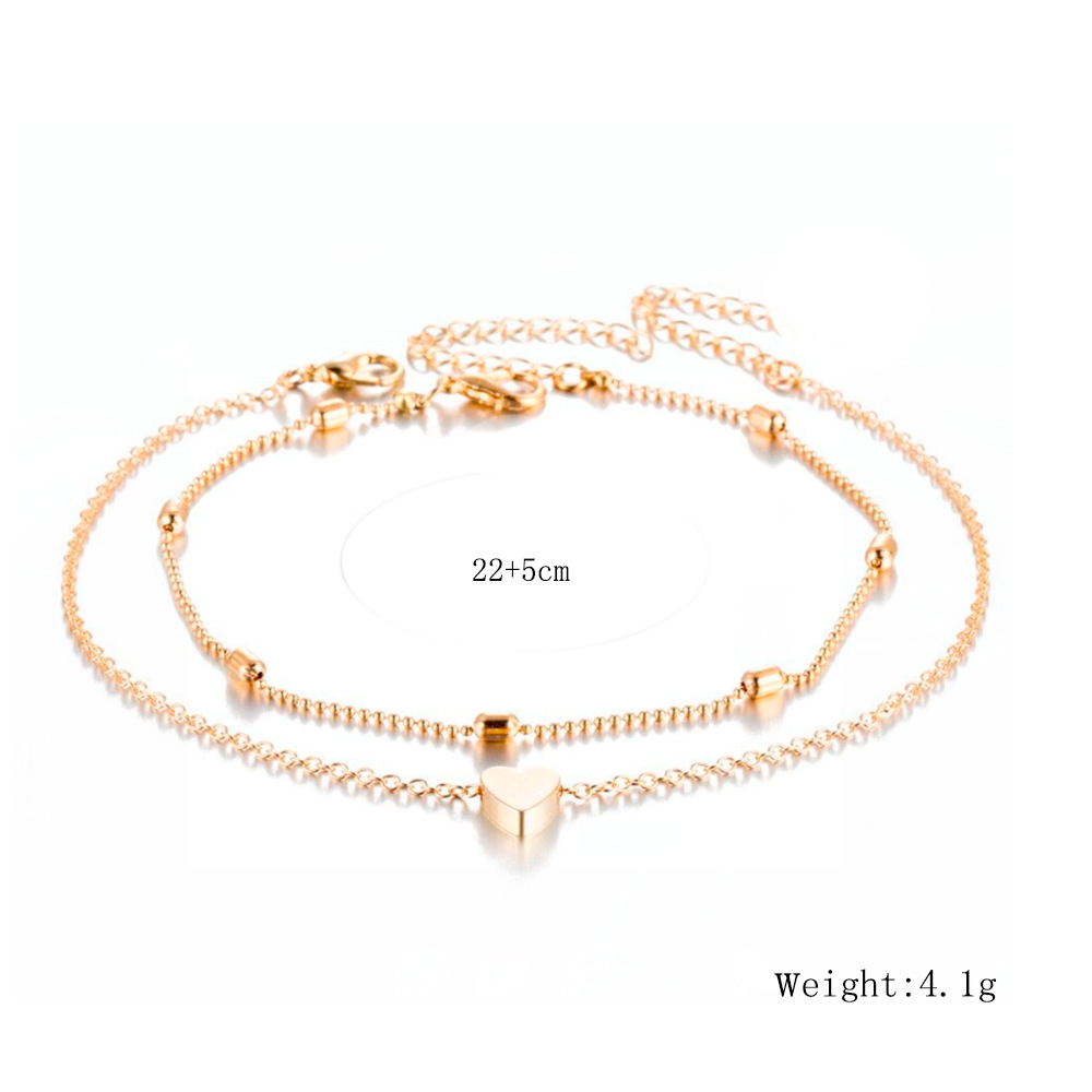 Big Love Anklet with Oval Bead Chain - Stylish and Unique Accessory - Image 3